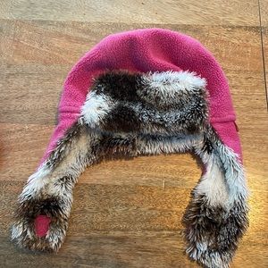 Pink Fluffy Kids Hat